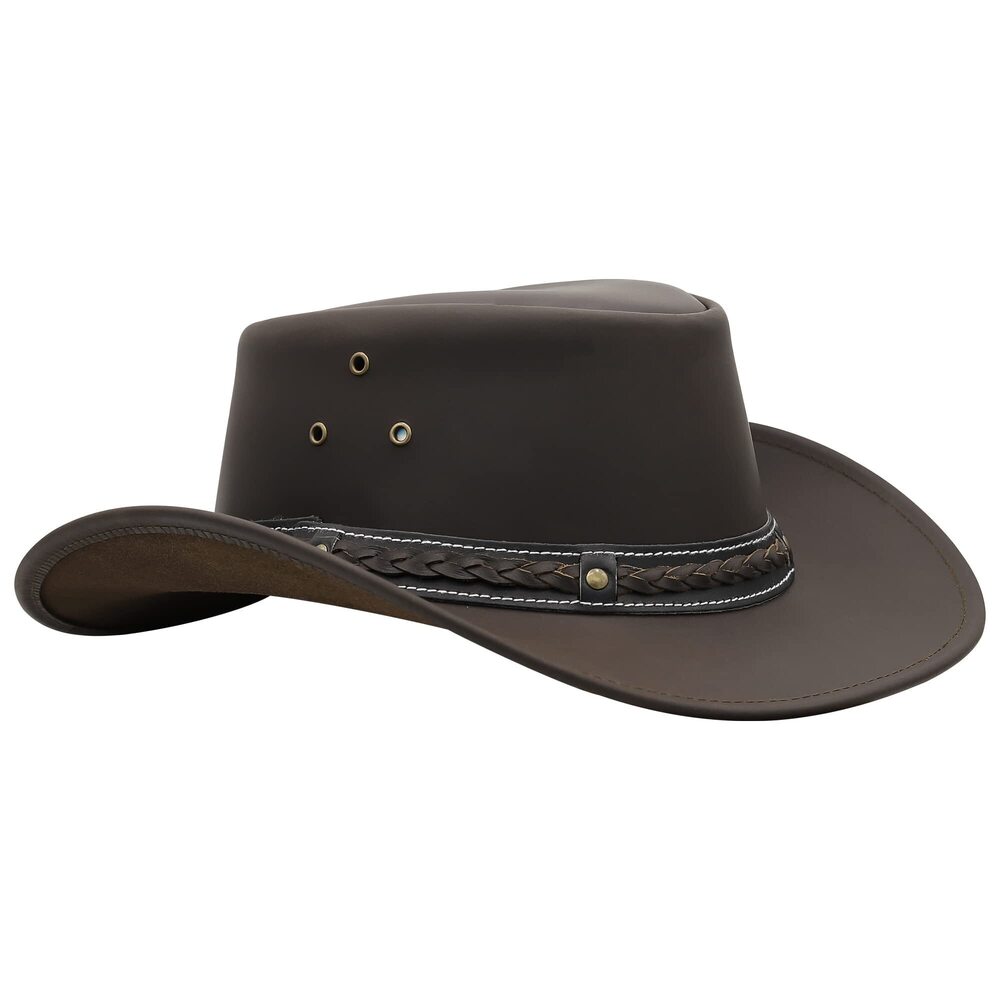 2026 Australian Leather Cowboy Hat Bush Aussie Style Summer Western Outback